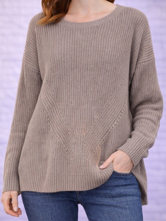 Lucky Brand Sweaters - Lucky Brand Taupe Knit Sweater - Size Medium
